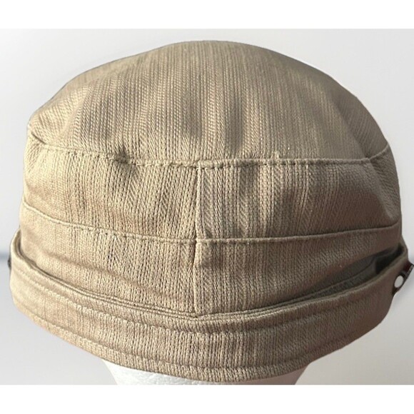 Betmar New York Military Style Hat Tan Flower Accents - Picture 4 of 8